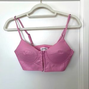 Pink bustier in new condition. superdown size xs